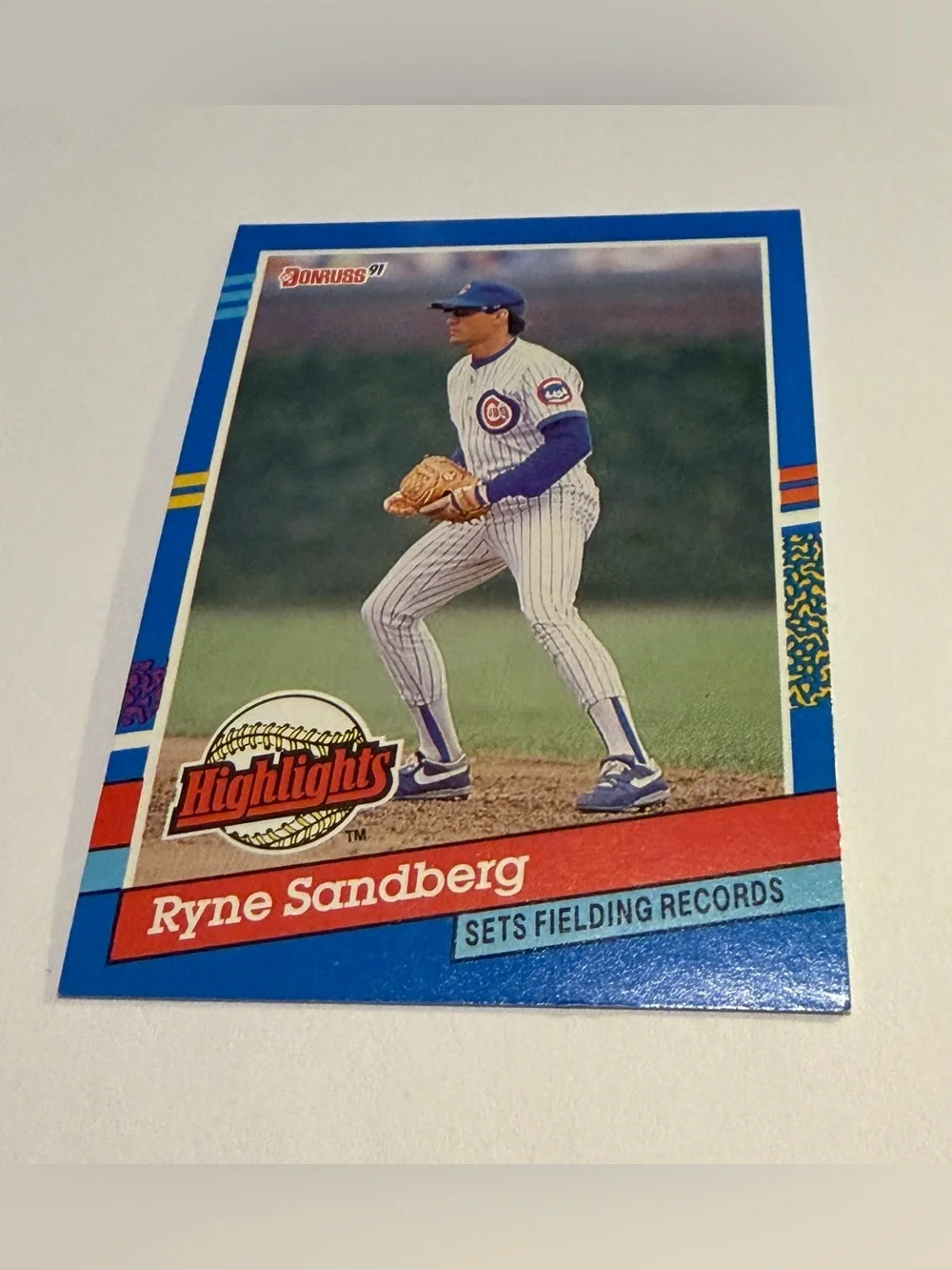 1990 Donruss Baseball Card ryne sandberg